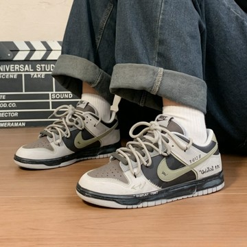 🎯輕氧 Nike Dunk 惡貨 美式塗鴉 解構做舊 板鞋 休閒鞋 男女同款 灰棕