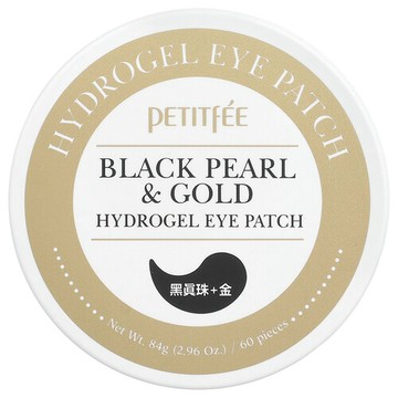 Petitfee, 黑珍珠和金色水凝膠眼罩，60 片，2.96 盎司（84 克）