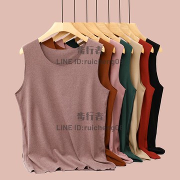 德絨保暖背心女自發熱大碼加肥寬松女士打底上衣加絨加厚內搭馬甲【步行者戶外生活館】