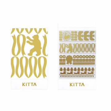 KING JIM KITTA隨身攜帶和紙膠帶 Clear透明/金箔 裝飾