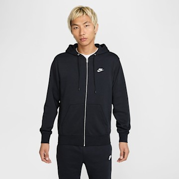 NIKE 外套 男 運動連帽外套 毛圈布 AS M NK CLUB FT FZ HOODIE 黑 FN3885-010