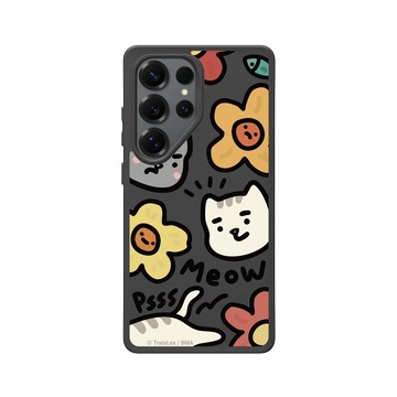 Galaxy S25 Ultra SolidSuit 黑 - 小貓貓們 Little Cattos - Meow&Flowers