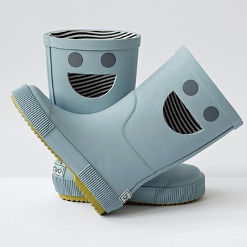 法國BOXBO雨靴 我愛笑瞇瞇 薄霧藍 - EUR 32