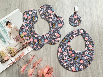 希瑟小花園 圍兜兜 口水巾 雙兜組