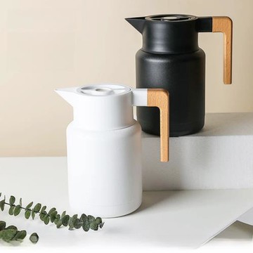 日式摩雅保溫壺食品級304不銹鋼保溫水壺商用真空雙層內膽