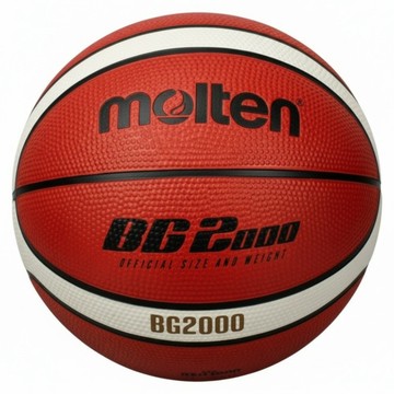 molten 12片橡膠平溝籃球 橘米白  B3G2000  3號  1個
