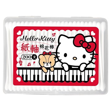 亞古奇 紙軸棉花棒 Hello Kitty Set 200支 極細紙軸嬰幼兒適用  6盒  1組