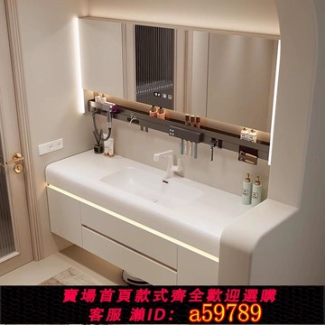 【全網低價 可打統編】2025新款衛生間洗手可麗耐一體盆浴室柜洗漱臉池臺盆組合陶瓷定制