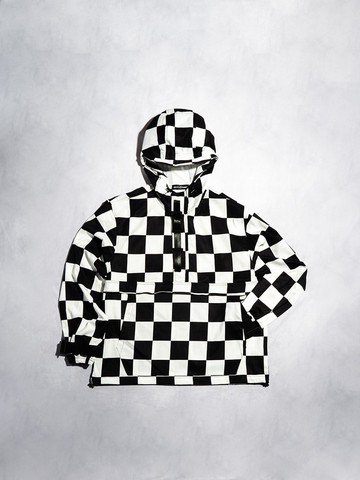 格紋連帽衫 / 黑色 / 白色 / F尺寸 / 男女皆宜 / hellcatpunks / hcp-pk-0074a