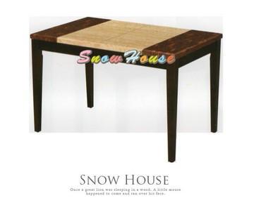 ╭☆雪之屋居家生活館☆╯AA742-04 紅龍玉石面胡桃餐桌(326)(DIY自組)/飯桌/三款可選