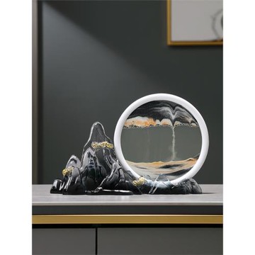 創意流沙畫沙漏擺件家居靠山客廳電視柜酒柜裝飾品新房子喬遷禮物