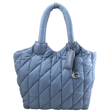 COACH IRIS 尼龍大容量手提肩背/托特包(藍)