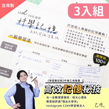 IFIDO - 科學記憶高效背誦活頁紙（B5/26孔/80張）3入組