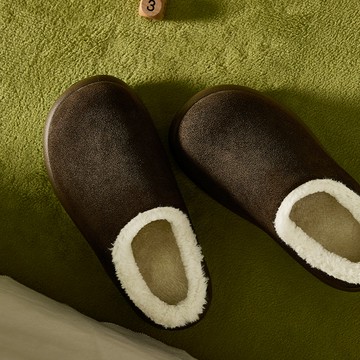 Cheerful Mario幸福瑪麗 冬季保暖男童勃肯棉拖鞋 中大童親子防水止滑室内室外半包跟絨毛拖鞋