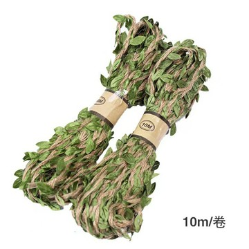 森系掛飾彩色麻繩手工diy材料樹葉藤條繩子裝飾墻手工編織創意