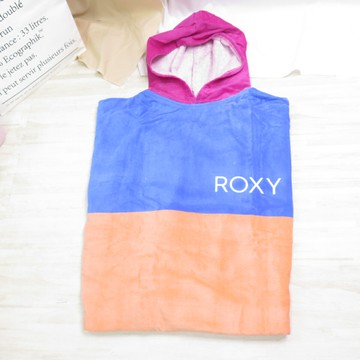 ROXY 連帽斗篷浴巾衣 吸水 禦寒 游泳比賽必備 ERJAA04002BLA0 彩色【iSport】