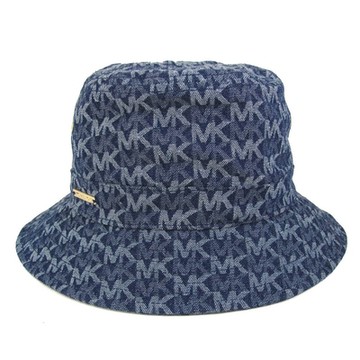 MICHAEL KORS 滿版MK Logo潮款漁夫帽(靛藍色)