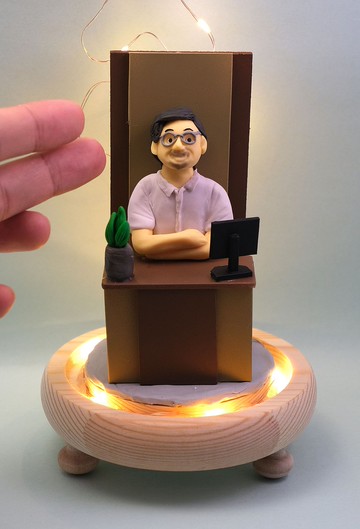 榮休記念小禮品,可客製名字.提供相片客製人物造型(辨公室造型)