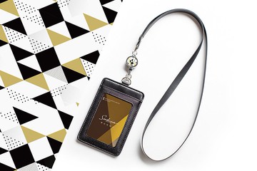 真皮i好戴伸縮識卡套組/精緻迷你拉環/上班途中_AMDP3