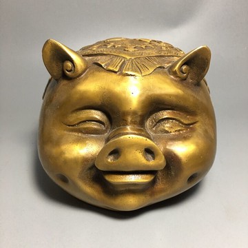 大號家居招財純銅裝飾工藝品儲蓄罐金豬存錢罐儲錢罐擺件