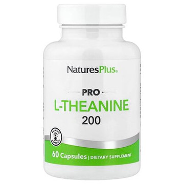 NaturesPlus, Pro L-茶氨酸 200，200 毫克，60 粒膠囊