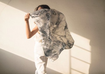 灰色聖母峰 - 手工圍巾/絲巾 Everest Scarf - Grey Colour Modern style