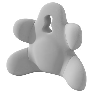 SUNORO 人體工學護背記憶棉腰靠墊  47.7 x 43 x 16cm  淺灰色