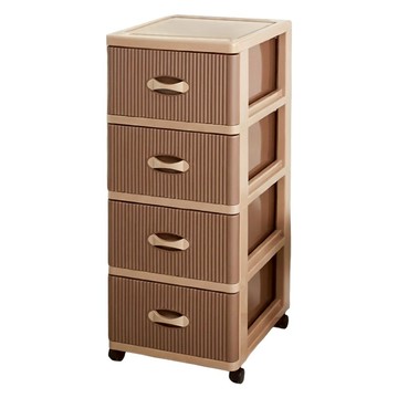 風尚四層櫃 附輪子  40cm  四層  淺棕色 + 深棕色