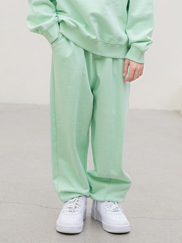 Signature Pin-tuck Cotton Terry Sweatpants [GREEN]