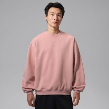 NIKE 長袖上衣 男 大學T 喬丹 速乾 AS M J DF SPRT SSNL HP FLC CRW 粉 IM7798-685