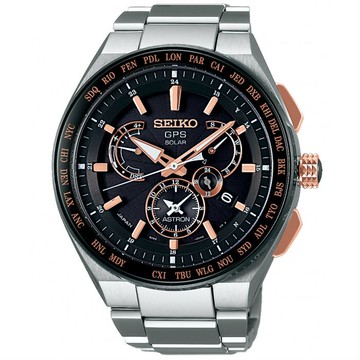 seiko SK037 精工錶 Astron 8X53-0AV0KS(SBXB125J)時尚鈦兩地時間太陽能GPS校時腕錶/黑面46mm｜樂天全館特惠中★指定刷卡回饋10%