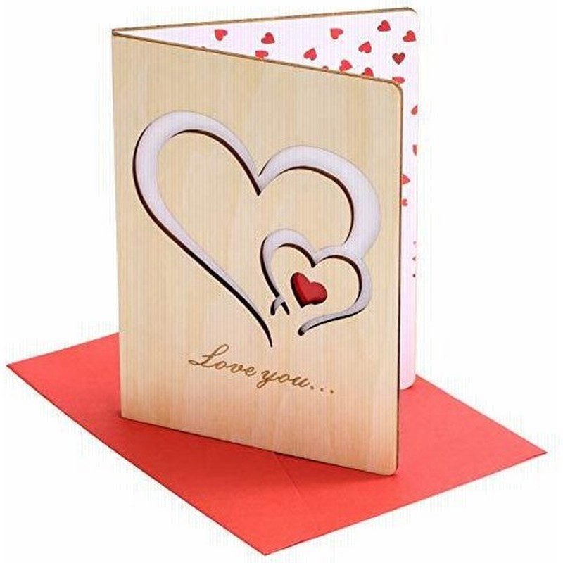 木製グリーティングカード バースデーカード 誕生日カード バレンタインデーカード 木製記念日カード 結婚記念日カード 手作りの誕生日カード メッセージカ 通販 Lineポイント最大get Lineショッピング