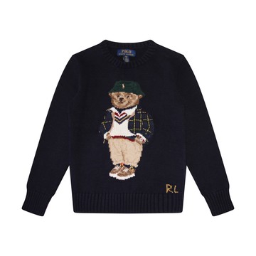 Polo Ralph Lauren - Navy Cotton Polo Bear Sweater
