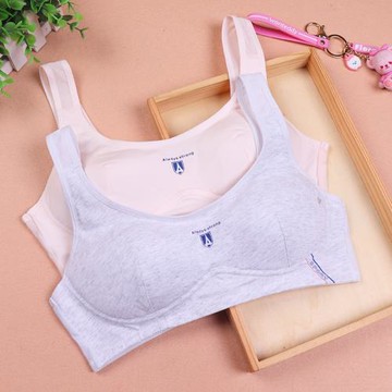少女文胸純棉無鋼圈初中高中學生內衣發育期青春女生定型背心胸罩