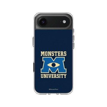 iPhone Air Clear Case（相機按鈕） 透明 - 迪士尼-皮克斯 PIXAR - 怪獸大學校徽2