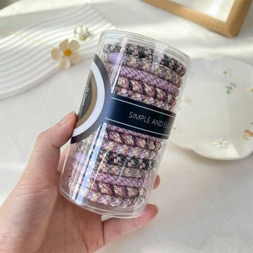 MoonDy 髮束 罐裝髮圈 無縫髮圈 綁馬尾 手工編織 003 髮帶 時尚簡約 髮飾 高