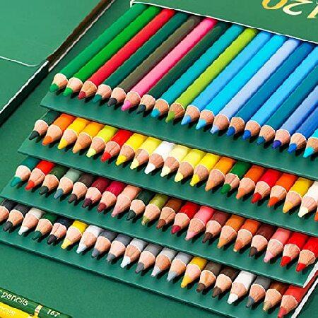 120 Colored Pencils for Artists Glossy, Colored Pencils Set, Color Rendering Oil Based Professional Colored Pencils with Green Box for Drawing Adult A