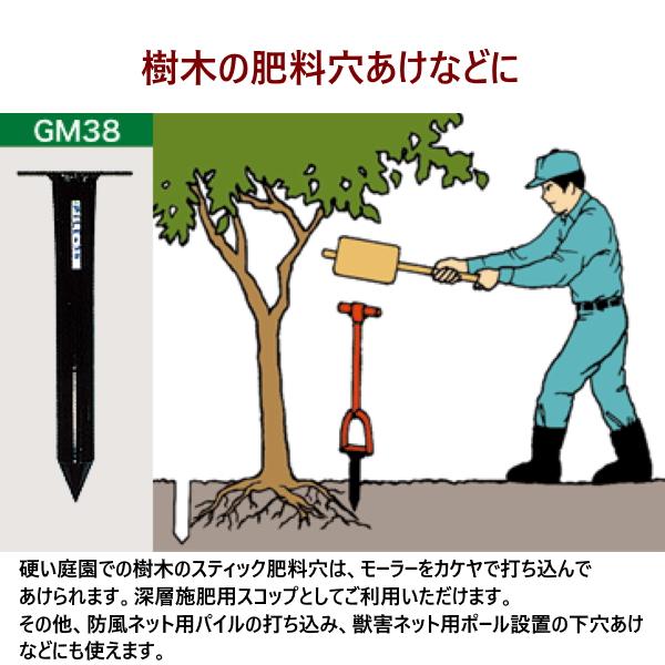 サンエー モーラー GM38 打ち込み式 穴径38mm 深さ30cm