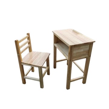 老式實木課桌椅中小學校書桌培訓學生家用寫字桌學校教室學習桌椅[DD100109]