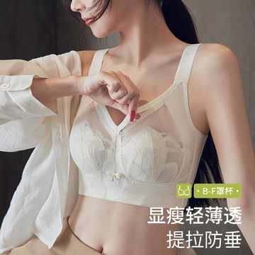 超薄款 大碼內衣 兔耳杯bra 蕾絲內衣 大胸顯小 無鋼圈內衣 軟支撐 調整型內衣 收副乳 防下垂內衣 大碼文胸