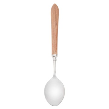 HOLA 和樂家居 查莉楓木不鏽鋼咖啡匙 16.4cm  銀色  1個