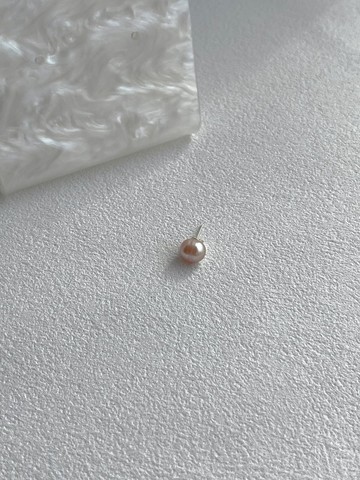 日常配搭天然淡水珍珠925純銀耳釘一圖一物
