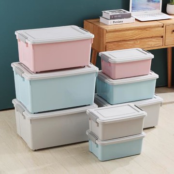 家用塑料收納箱衣服整理箱寶寶玩具收納盒學生宿舍桌面車載儲物箱