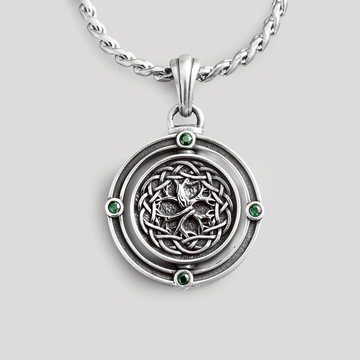 【JK銀飾】靈識之輪 純銀旋轉墜／925純銀【吊墜、項鍊、純銀項鍊、旋轉項鍊】