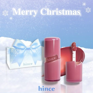 🚚快速出貨【hince】Merry Christmas🎄🎁清新水感冰透唇釉+愛心鑰匙圈+粉雪冬語禮盒(聖誕節禮物/送禮排行/生日快樂)