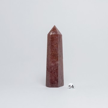 微NG優惠 |草莓蠻牛 | 閃耀亮片 深紅 草莓晶柱 春風滿面 能量補充 桌上型 空間風水擺件 HG28-18