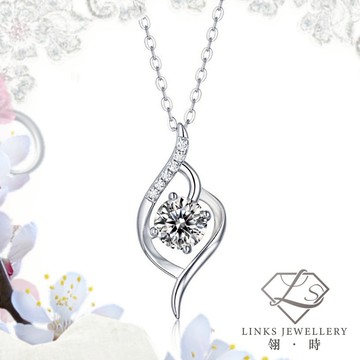 ［翎時珠寶］真正莫桑石 可過測鑽筆 18K金-菱形項鍊吊墜 MNG043 莫桑石項鍊 18K金項鏈 鑽石項鍊 鎖骨鏈