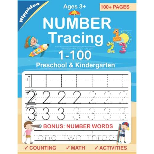 Number Tracing book for Preschoolers: Preschool Numbers Tracing Math Practi