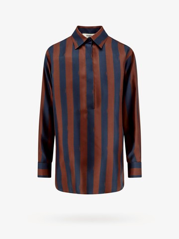 Silk shirt with pequin stripes - FENDI - gender_Woman