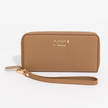PLAYBOY - 拉鍊長夾 Miss Perfect系列 - 咖色
